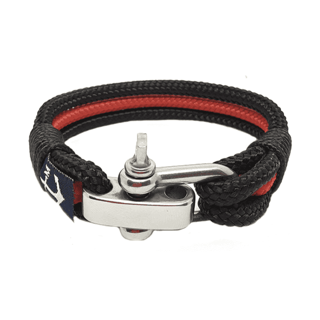 Adjustable Shackle Coral Beach Nautical Bracelet