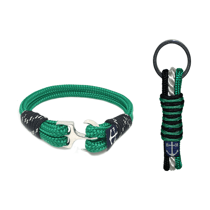 Irish Green Nautical Bracelet and Keychain