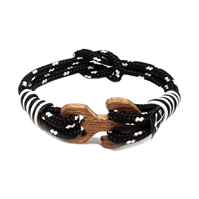 Saoirse Reef Knot Wood Anchor Nautical Bracelet