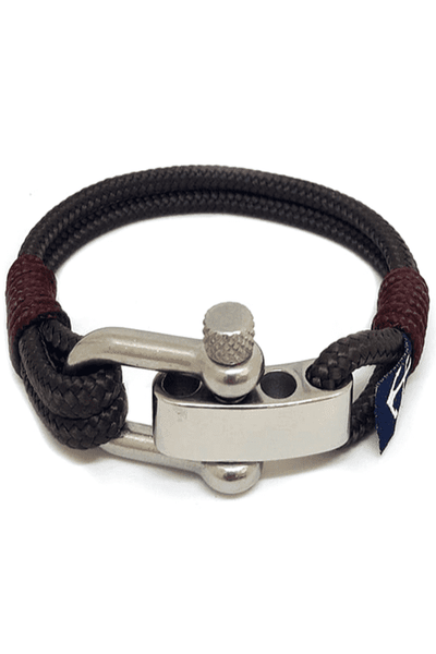 Adjustable Shackle Brown Nautical Bracelet
