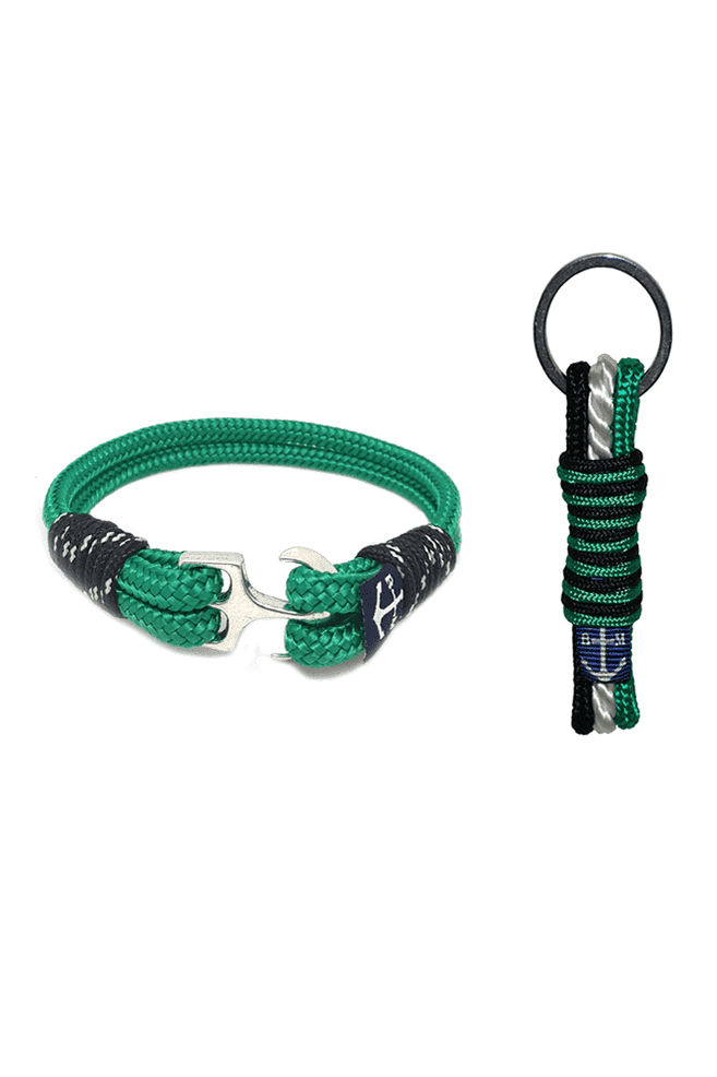 Irish Green Nautical Bracelet and Keychain